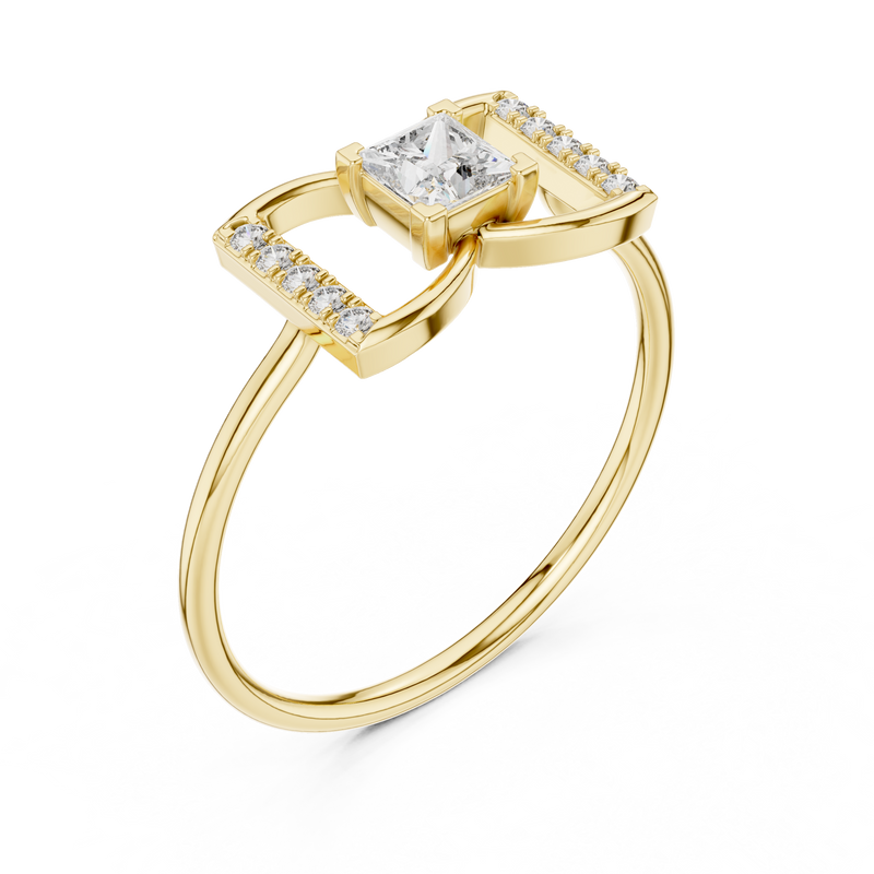 Ladies Ring HLR-198@7 - Yellow Gold - Image