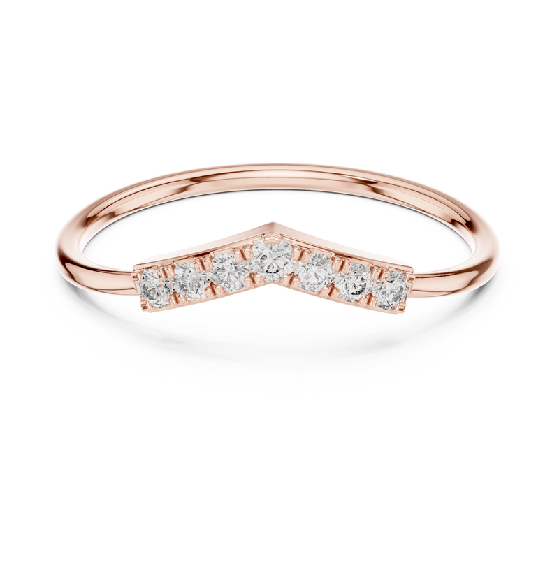 Ladies Ring HLR-199@7 - Rose Gold - Image