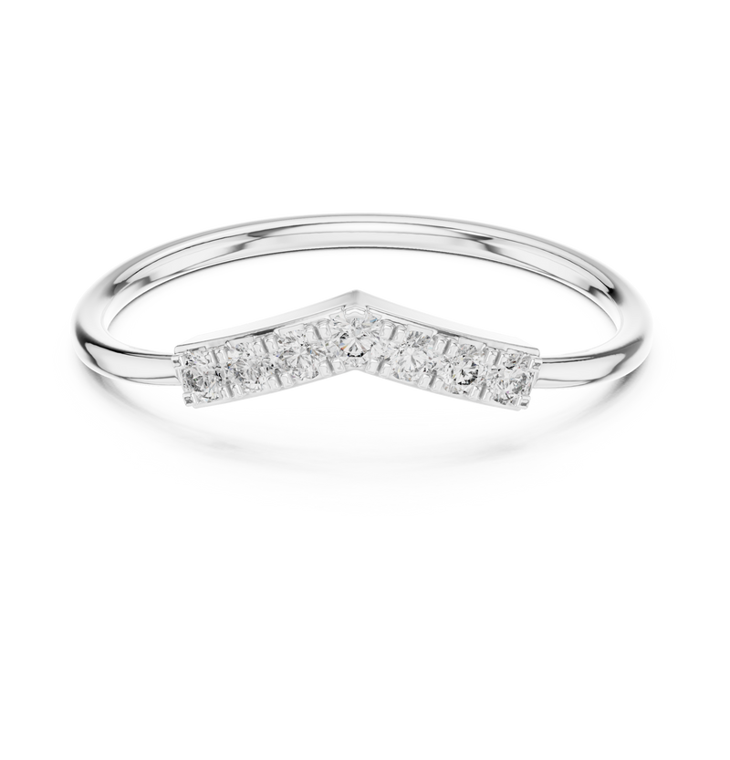 Ladies Ring HLR-199@7 - White Gold - Image