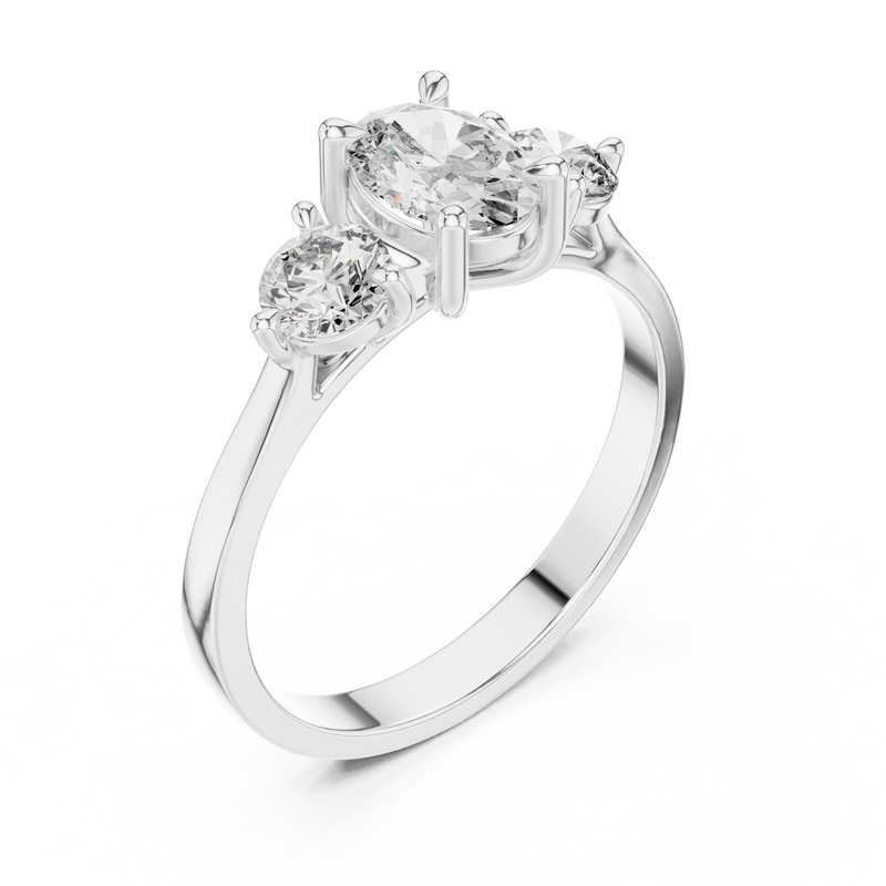 Ladies Ring HLR-19@7 - White Gold - Image