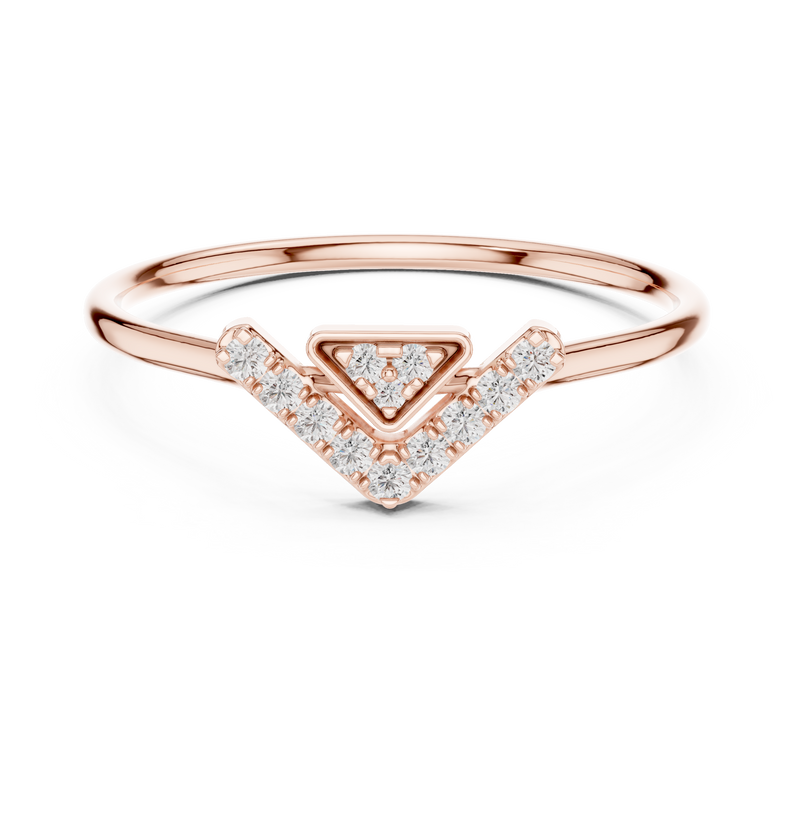Ladies Ring HLR-200@7 - Rose Gold - Image