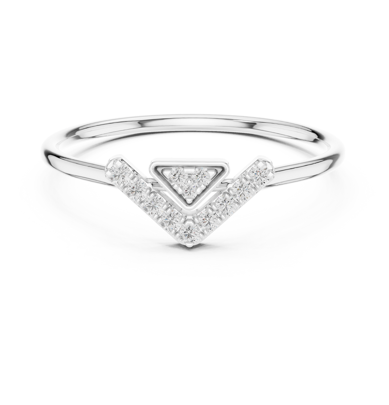 Ladies Ring HLR-200@7 - White Gold - Image