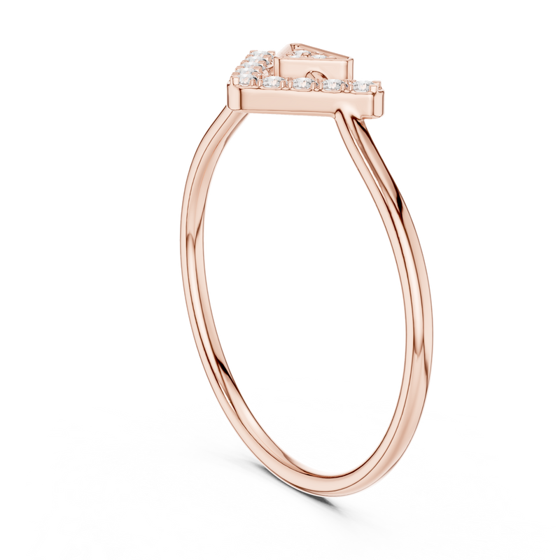 Ladies Ring HLR-200@7 - Rose Gold - Image