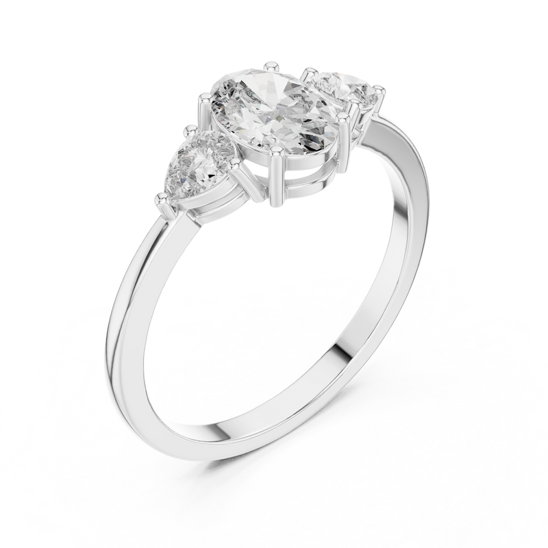 Ladies Ring HLR-22@7 - White Gold - Image