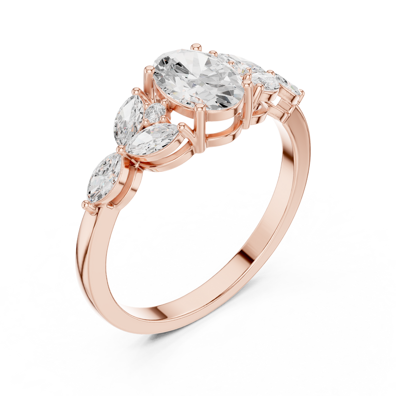 Ladies Ring HLR-43@7 - Rose Gold - Image