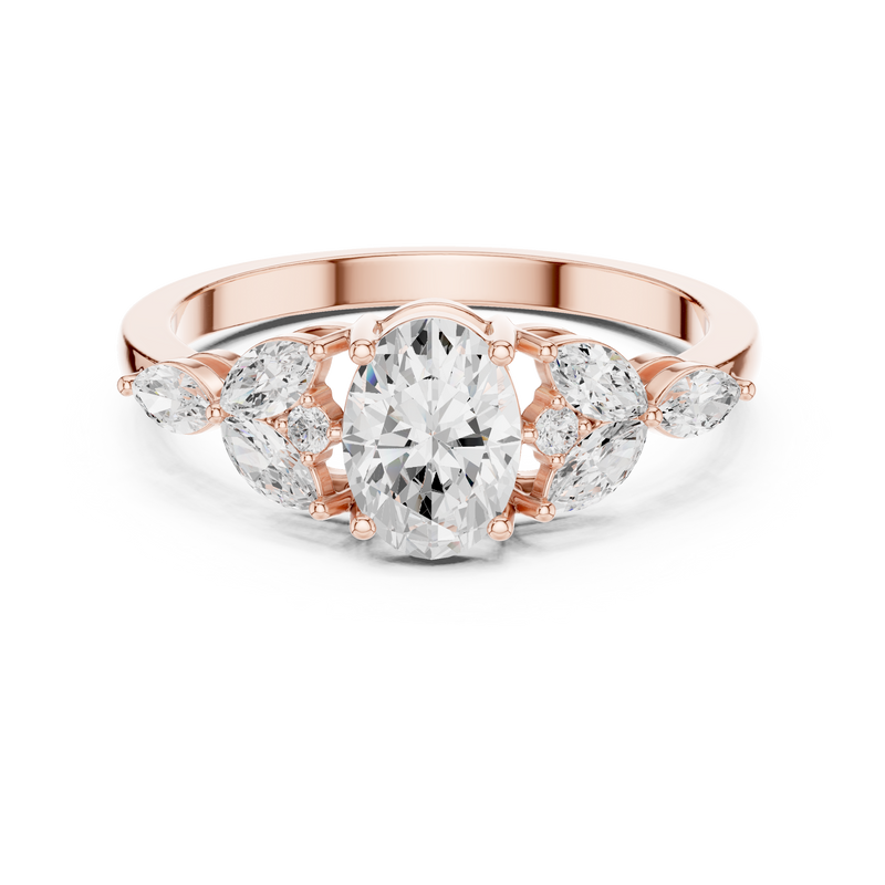 Ladies Ring HLR-43@7 - Rose Gold - Image