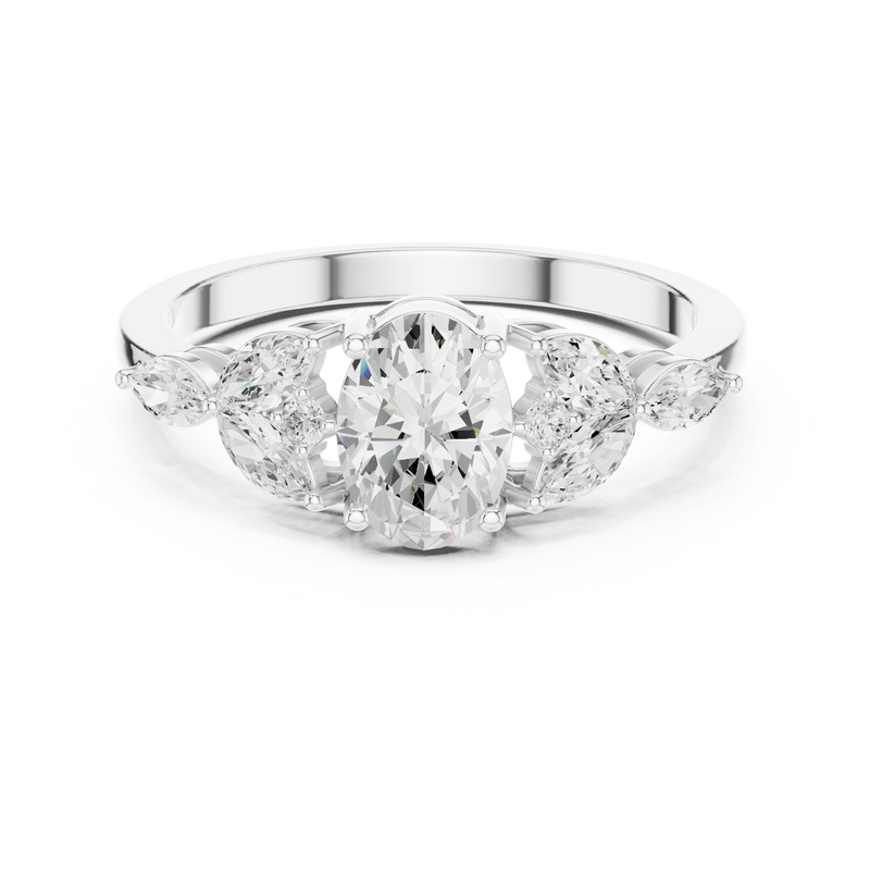 Ladies Ring HLR-43@7 - White Gold - Image