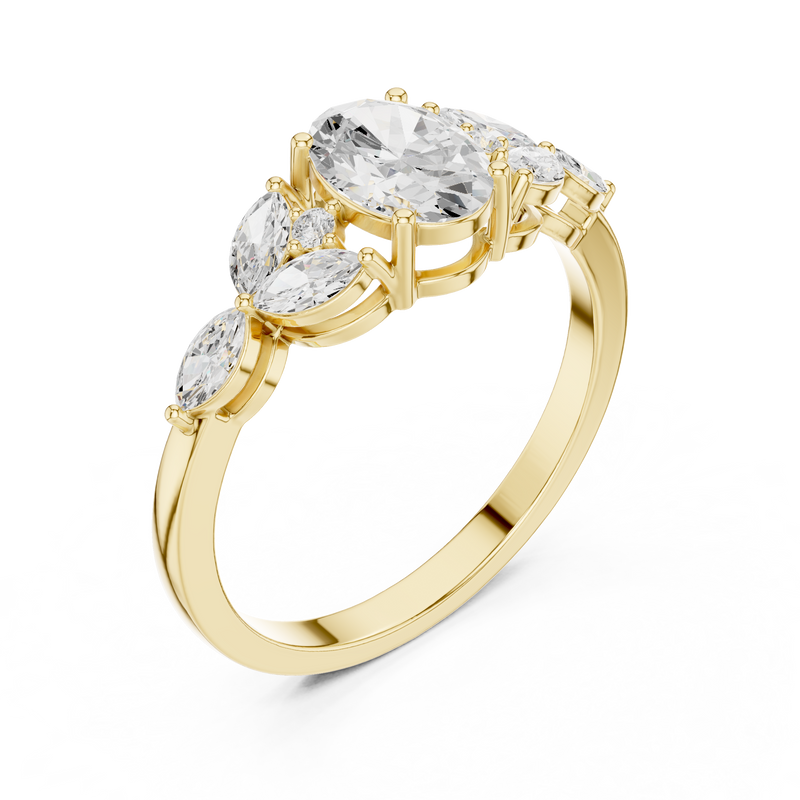 Ladies Ring HLR-43@7 - Yellow Gold - Image