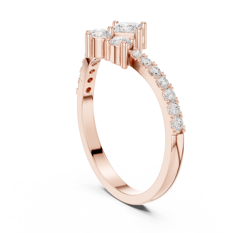 Ladies Ring HLR-44@7 - Rose Gold - Image