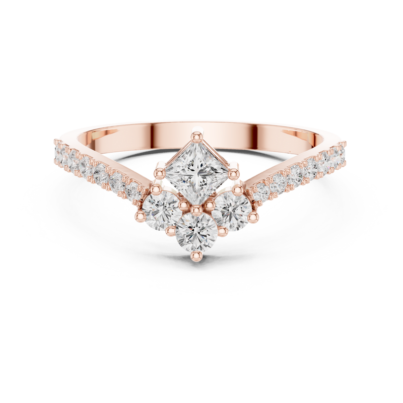 Ladies Ring HLR-44@7 - Rose Gold - Image