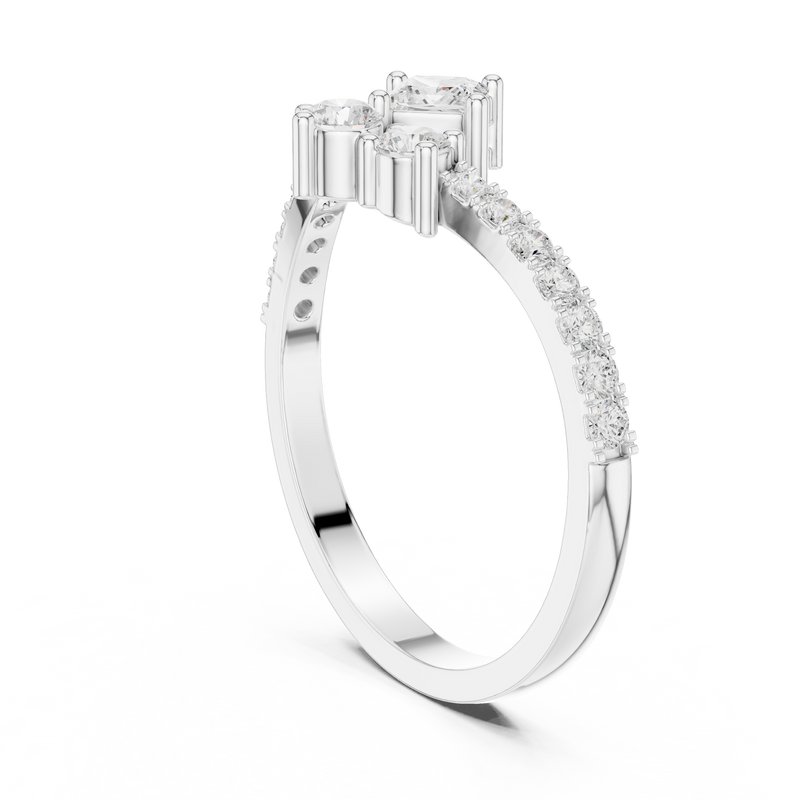 Ladies Ring HLR-44@7 - White Gold - Image