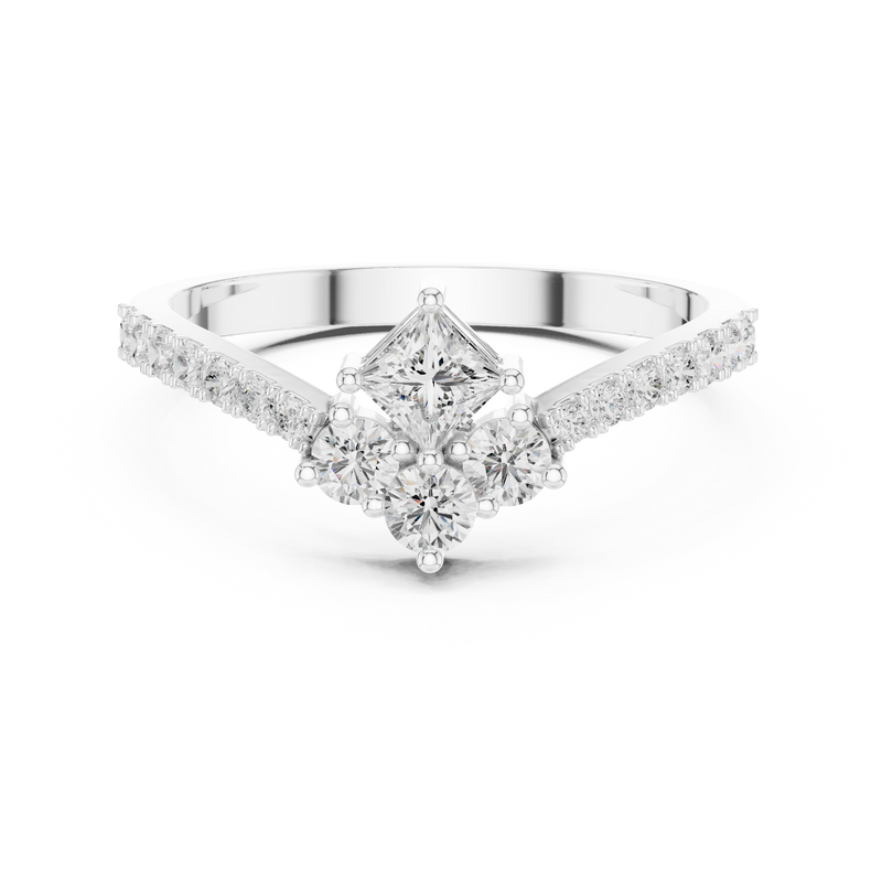 Ladies Ring HLR-44@7 - White Gold - Image