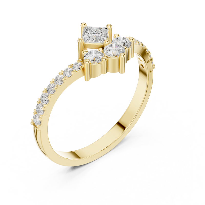 Ladies Ring HLR-44@7 - Yellow Gold - Image