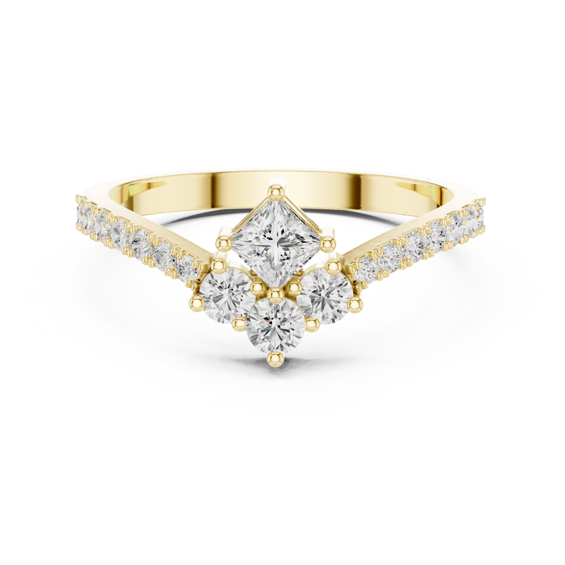 Ladies Ring HLR-44@7 - Yellow Gold - Image