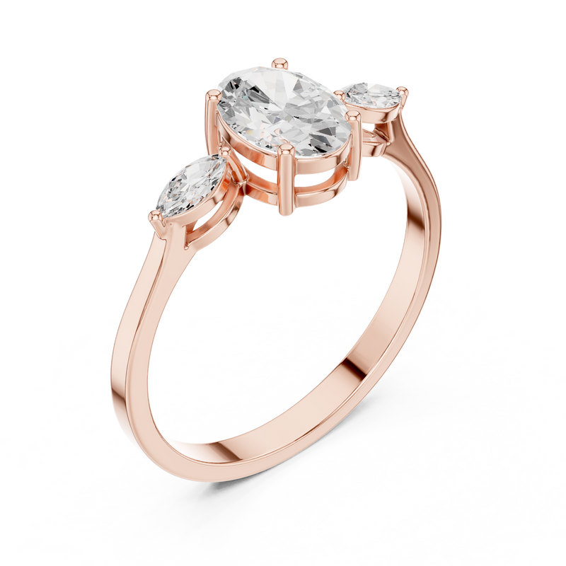 Ladies Ring HLR-45@7 - Rose Gold - Image