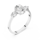 Ladies Ring HLR-45@7 - White Gold - Image