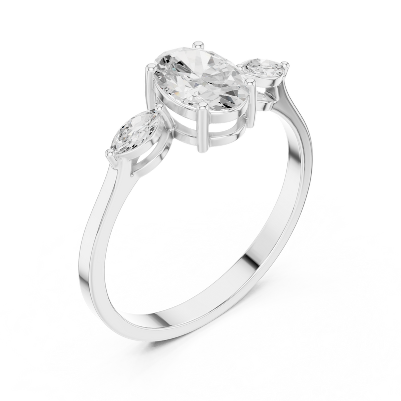 Ladies Ring HLR-45@7 - White Gold - Image