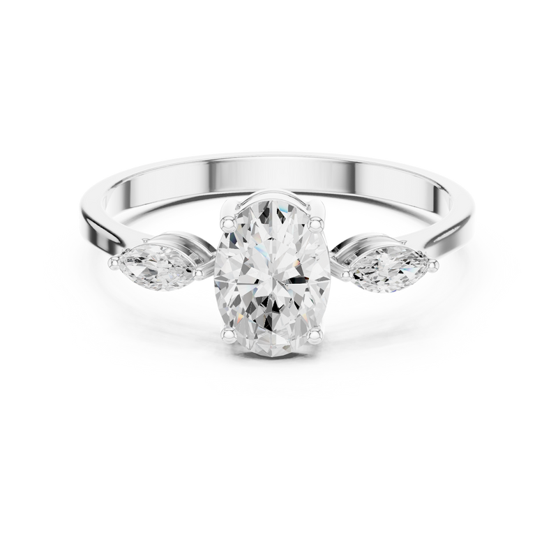 Ladies Ring HLR-45@7 - White Gold - Image