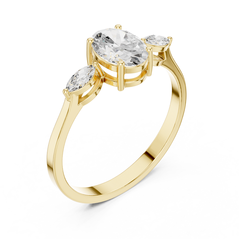 Ladies Ring HLR-45@7 - Yellow Gold - Image