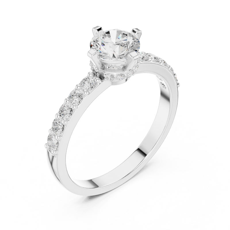 Ladies Ring HLR-47@7 - White Gold - Image