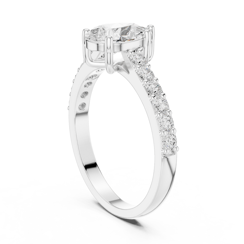 Ladies Ring HLR-48@7 - White Gold - Image