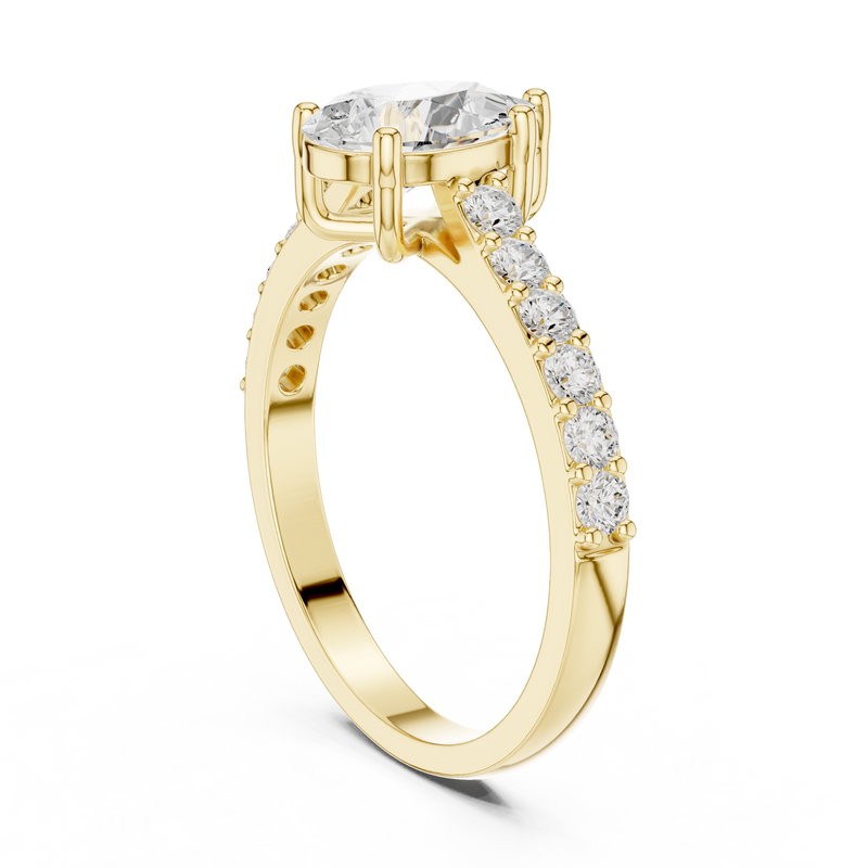 Ladies Ring HLR-48@7 - Yellow Gold - Image
