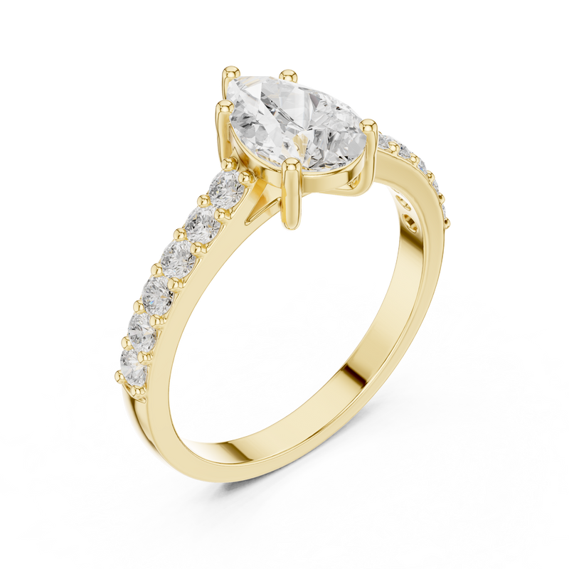 Ladies Ring HLR-48@7 - Yellow Gold - Image