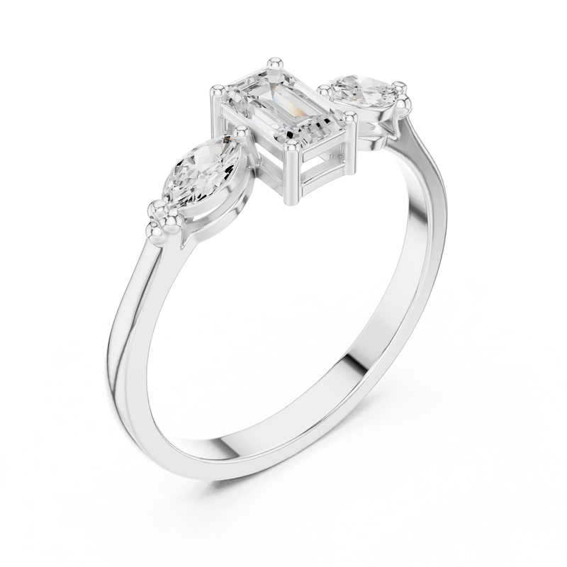Ladies Ring HLR-68@7 - White Gold - Image