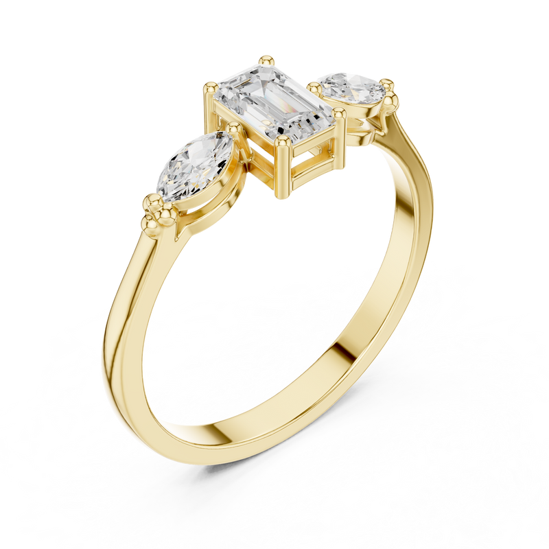 Ladies Ring HLR-68@7 - Yellow Gold - Image