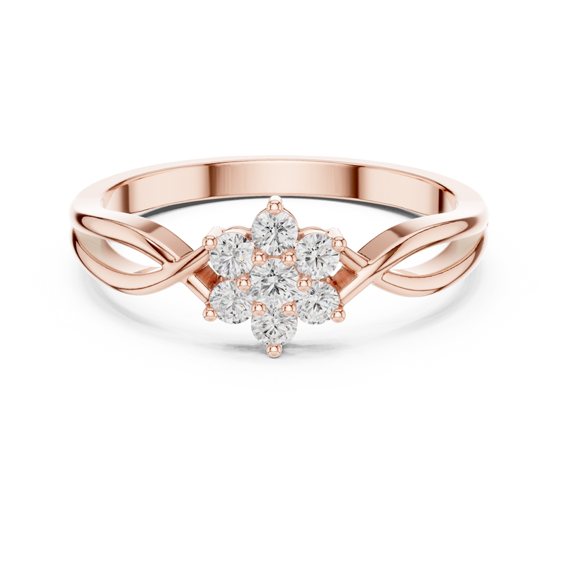 Ladies Ring HLR-72@7 - Rose Gold - Image