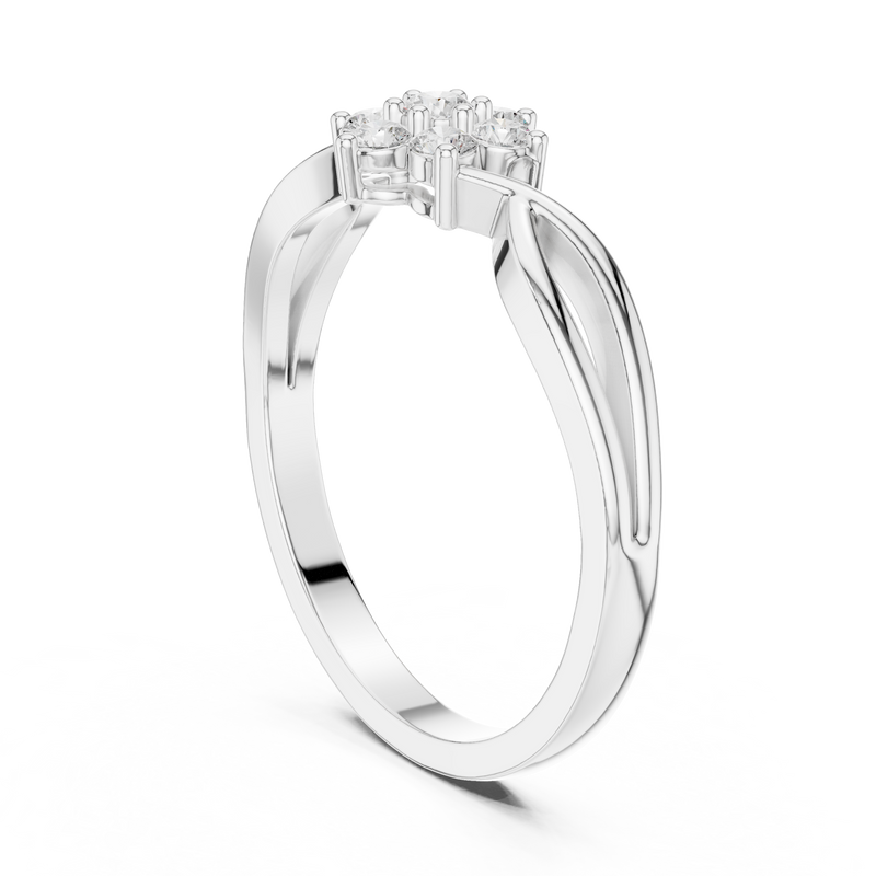 Ladies Ring HLR-72@7 - White Gold - Image