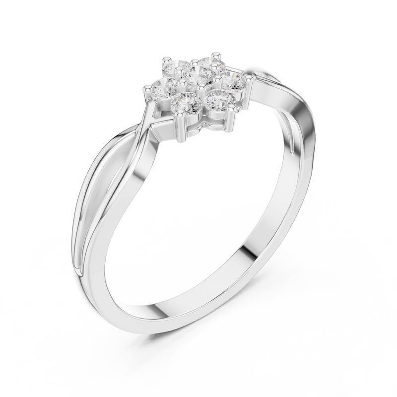 Ladies Ring HLR-72@7 - White Gold - Image