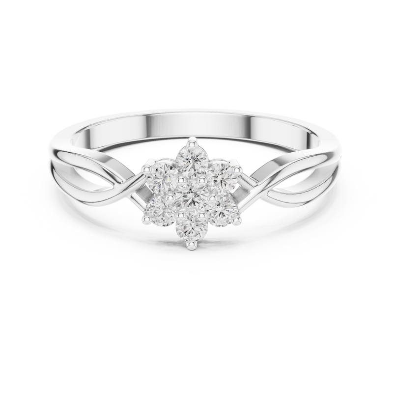 Ladies Ring HLR-72@7 - White Gold - Image
