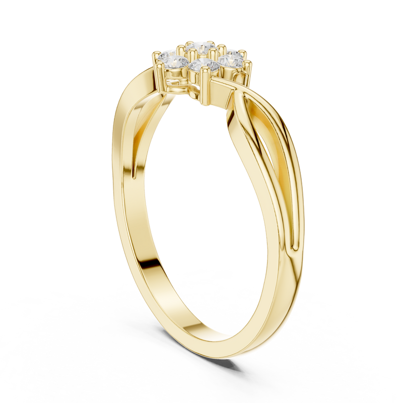 Ladies Ring HLR-72@7 - Yellow Gold - Image
