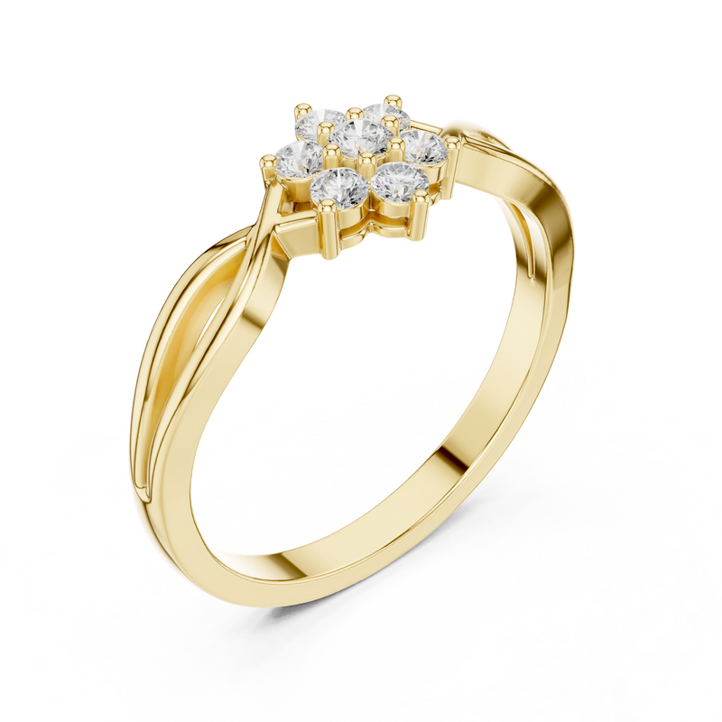 Ladies Ring HLR-72@7 - Yellow Gold - Image