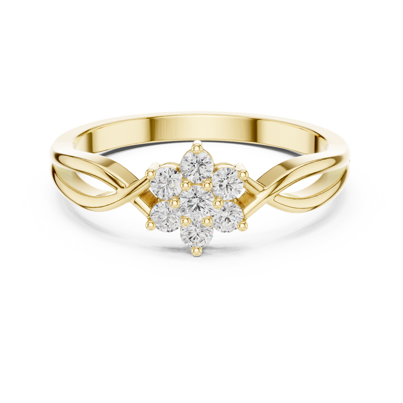 Ladies Ring HLR-72@7 - Yellow Gold - Image