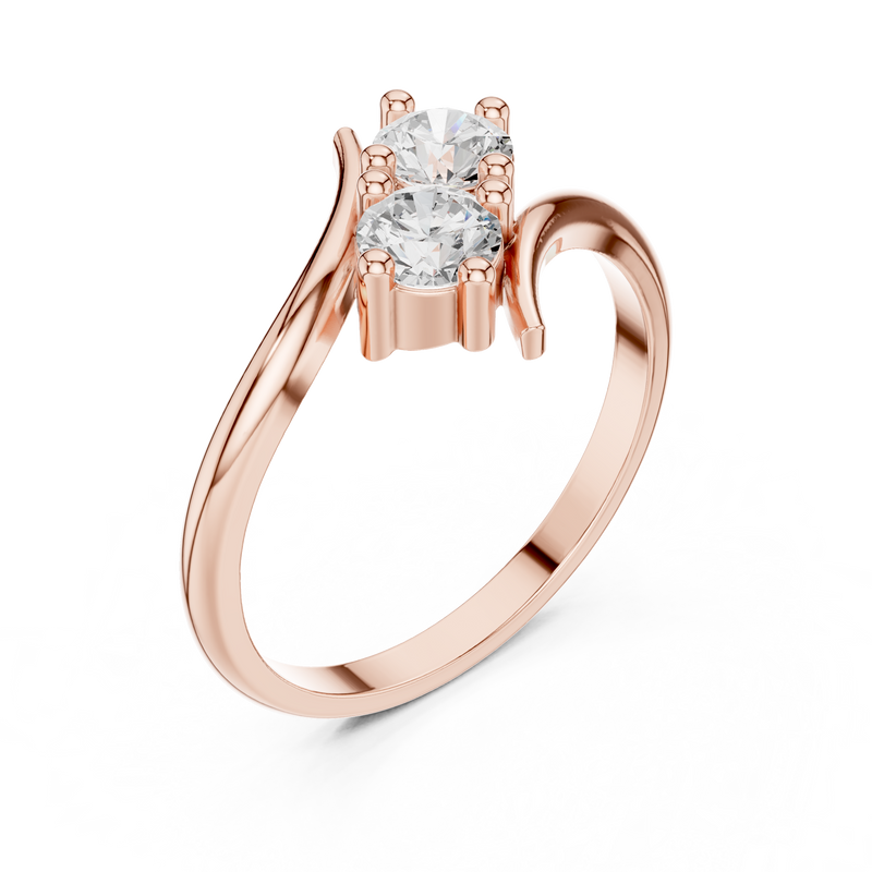 Ladies Ring HLR-74@7 - Rose Gold - Image