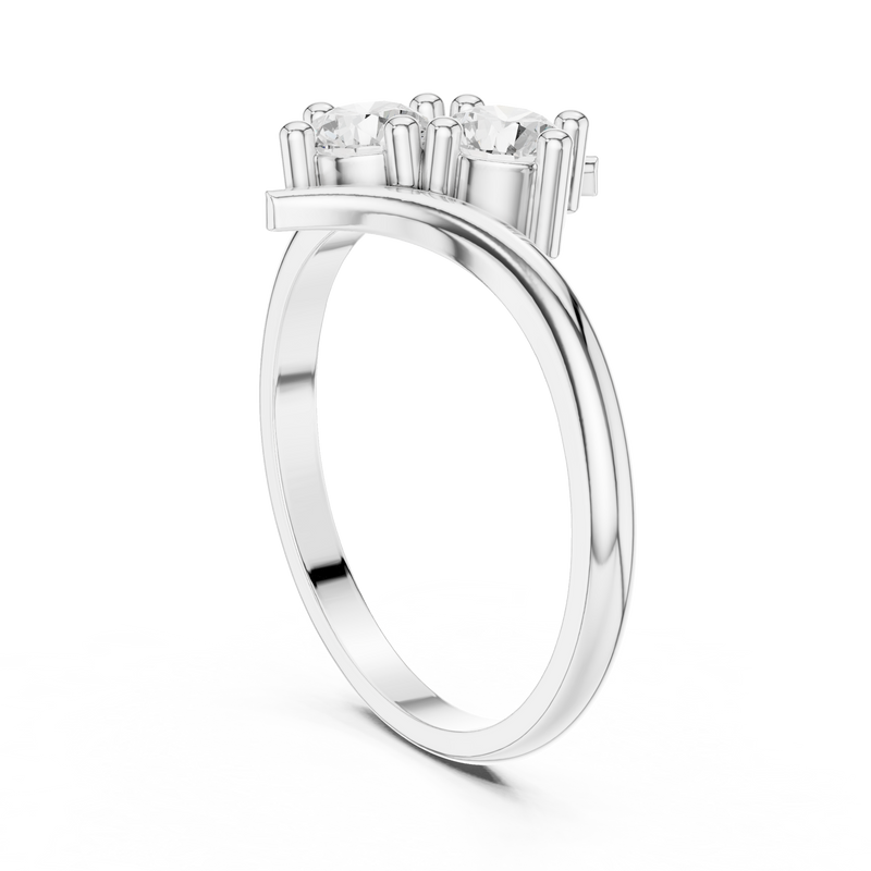 Ladies Ring HLR-74@7 - White Gold - Image