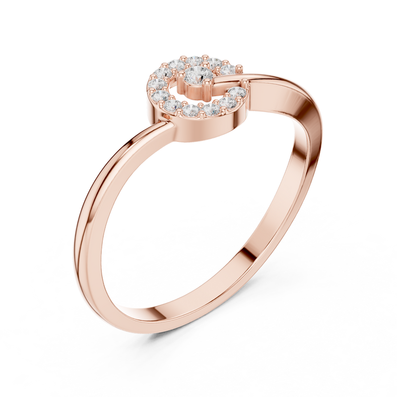 Ladies Ring HLR-78@7 - Rose Gold - Image
