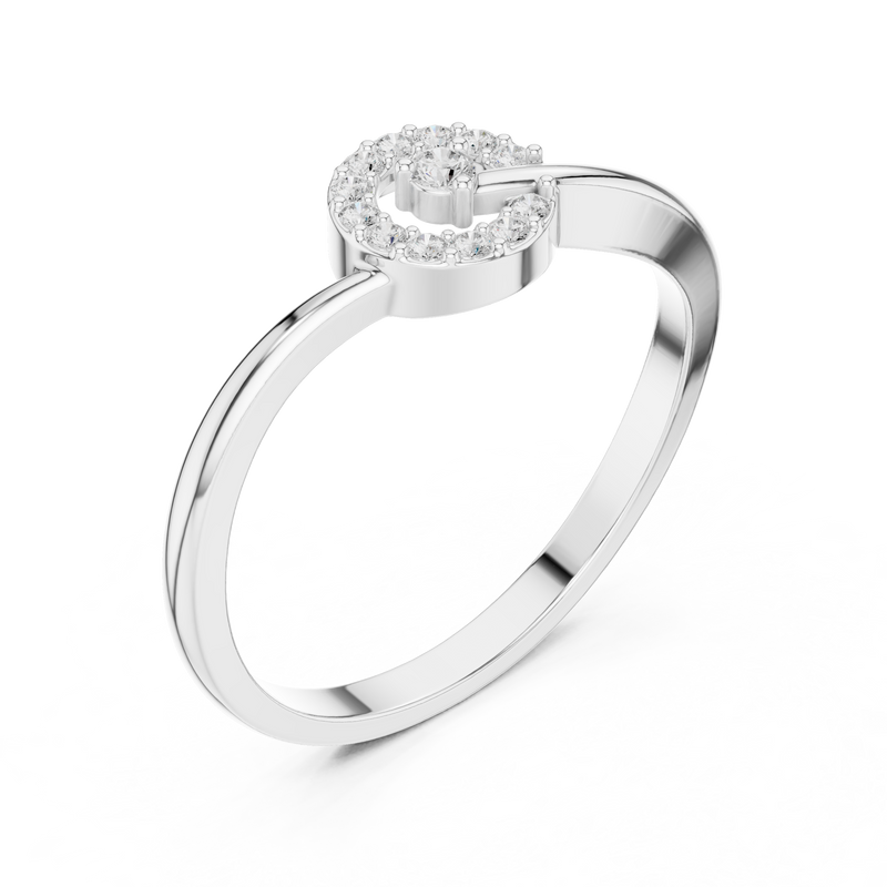 Ladies Ring HLR-78@7 - White Gold - Image