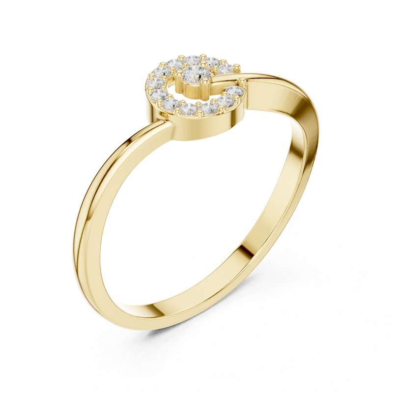 Ladies Ring HLR-78@7 - Yellow Gold - Image