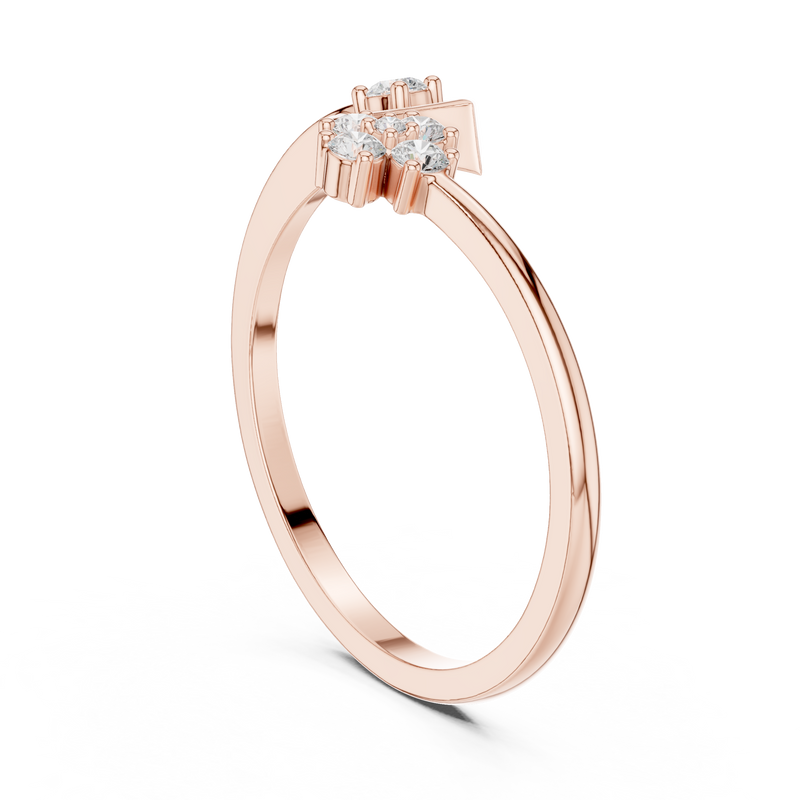 Ladies Ring HLR-79@7 - Rose Gold - Image
