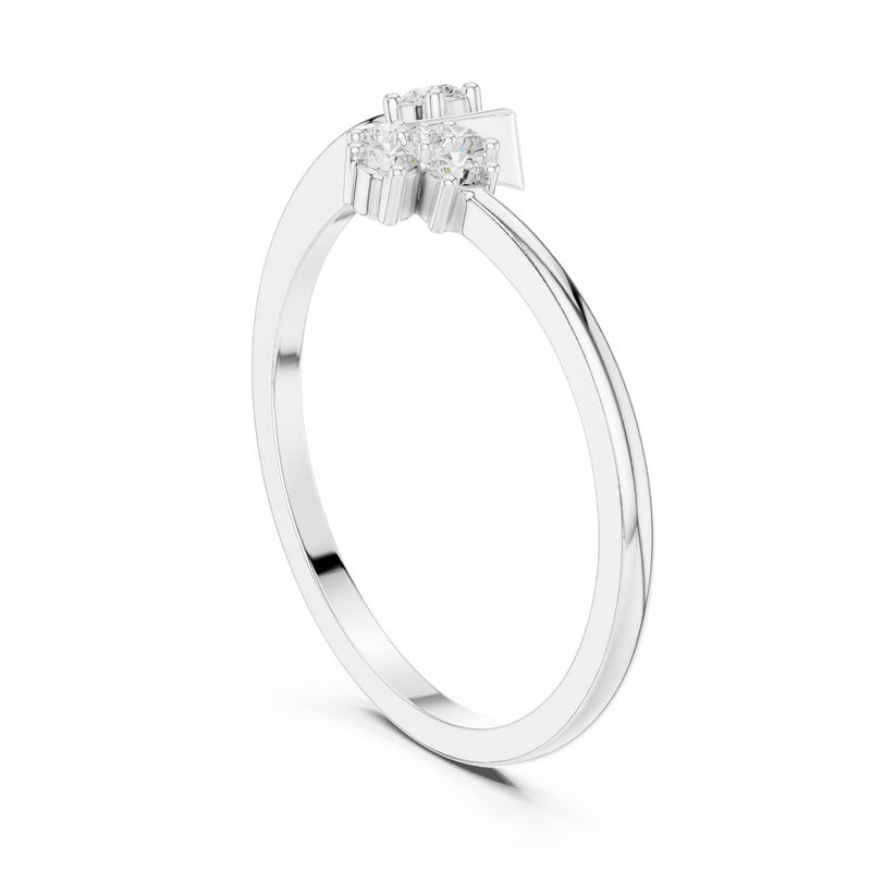 Ladies Ring HLR-79@7 - White Gold - Image