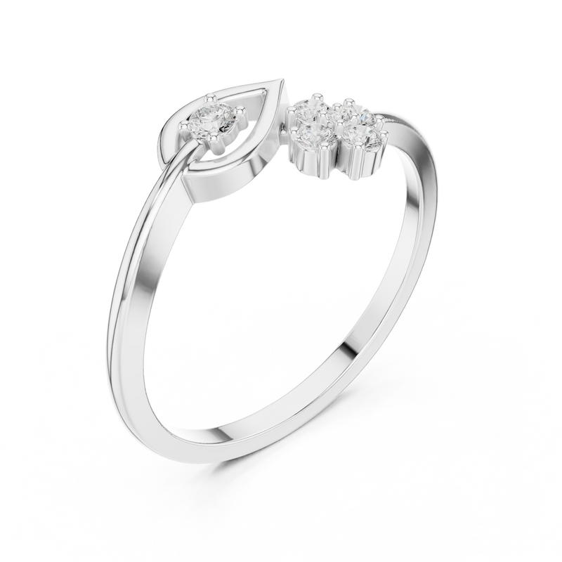 Ladies Ring HLR-79@7 - White Gold - Image