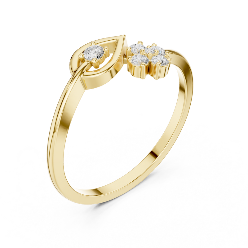 Ladies Ring HLR-79@7 - Yellow Gold - Image
