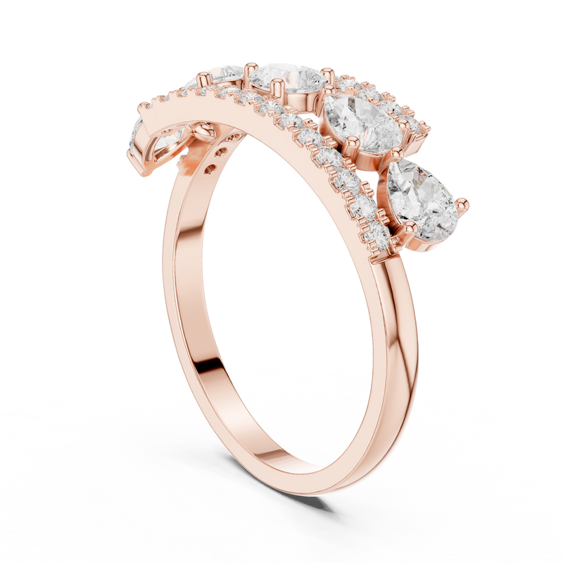 Ladies Ring HLR-81@7 - Rose Gold - Image