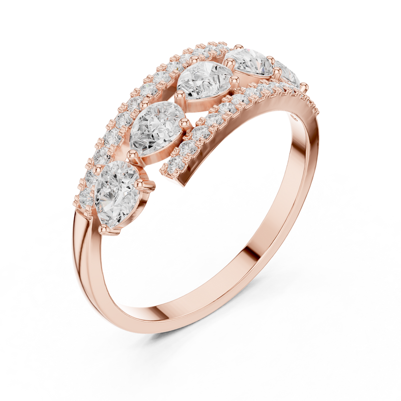 Ladies Ring HLR-81@7 - Rose Gold - Image