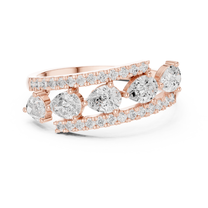Ladies Ring HLR-81@7 - Rose Gold - Image
