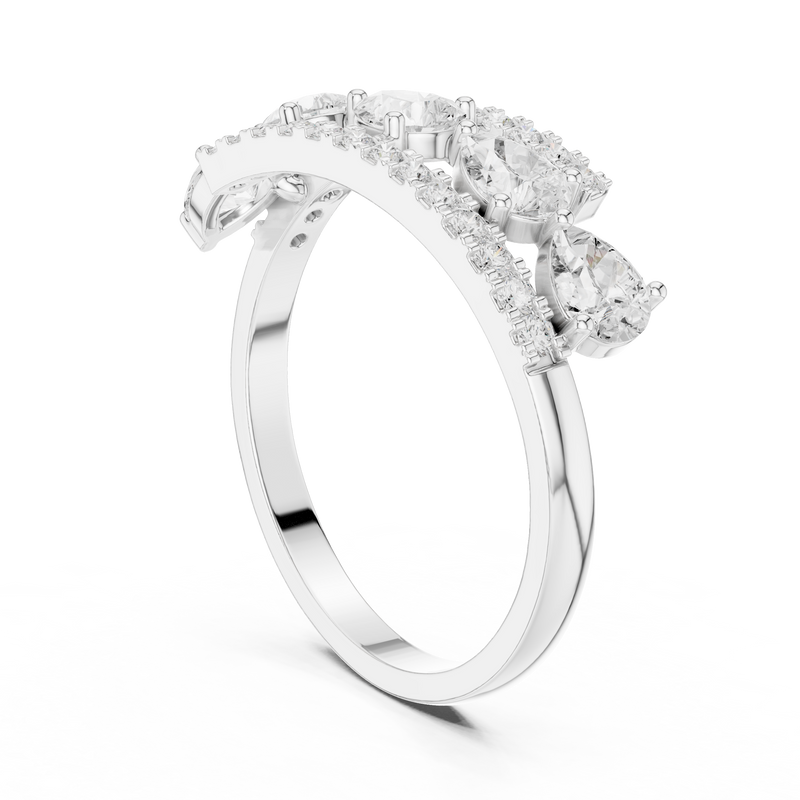 Ladies Ring HLR-81@7 - White Gold - Image