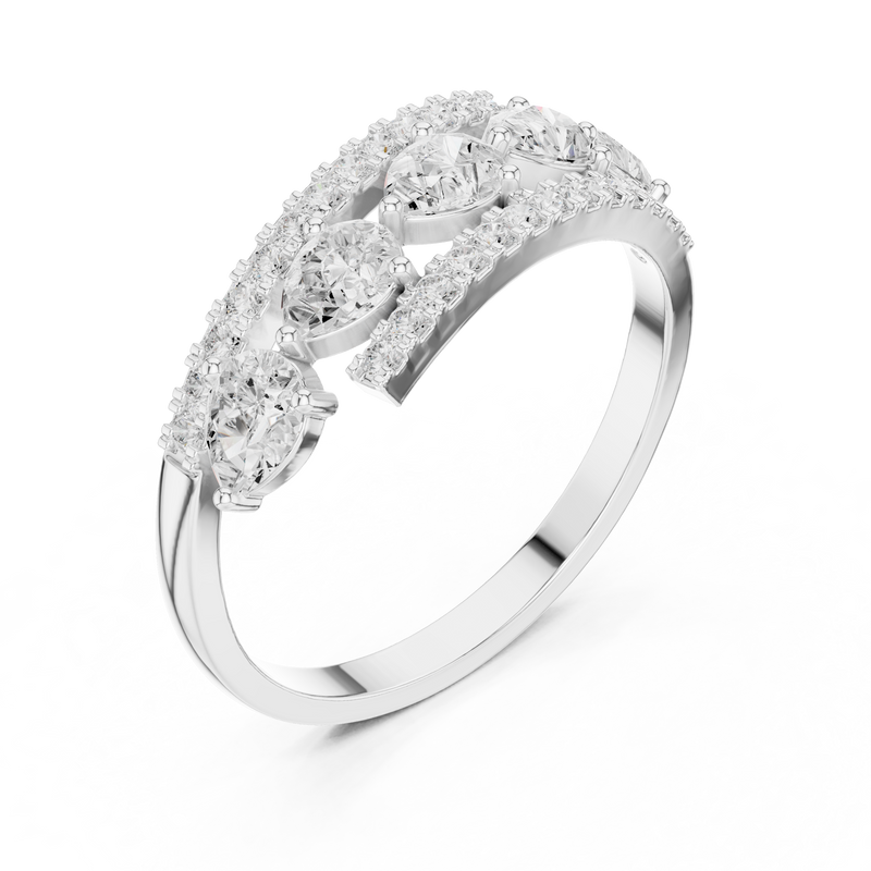 Ladies Ring HLR-81@7 - White Gold - Image